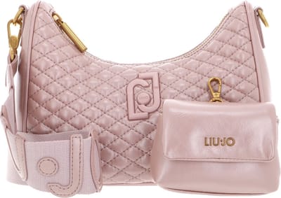 LIU JO Handtas Schoudertas Achala ESC Hobo Rose Smoke Metallizz Roze