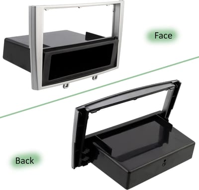 Dailygoods - Frame/Adapter 2 DIN voor Autoradio - Geschikt voor Peugeot 308 - Kunststof - Ideaal voor Muziekliefhebbers - Eenvoudige Installatie - Ver...