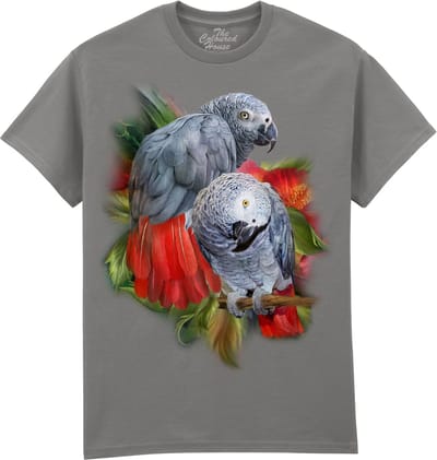 Grijze Roodstaart Papegaai African Greys The Coloured House T-shirt M