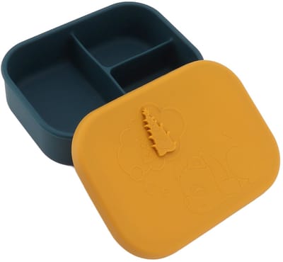 Dailygoods- Lunchbox Siliconen - Lekvrije Bentobox - 3 Compartimenten - Draagbare Maaltijdcontainer - Multifunctioneel Ontwerp - Geurisolatie