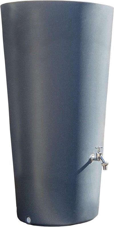 Regenton - Regenwater opslag - Tuin bewateren - Geïntegreerde plantenbak - 150 liter - Grijs