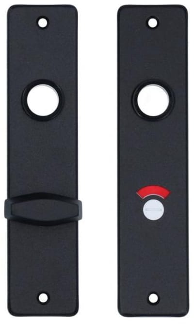 Veilig - BSG 180/41H - binnendeurschild met sluiting - zwart - alu - 2-dlg