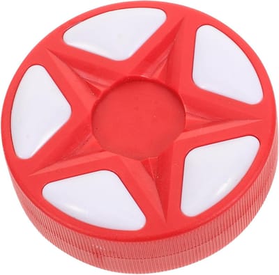 Roller Hockey Puck - Hockeyschijf Sportbal - Sport Training - Verbeterd Zichtbaarheidsontwerp - 7.50X7.50X3.50CM - Rood