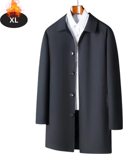 Livano Mantel Heren - Tussenmantel - Jas - Mantelpakje - Trenchcoat - Overjas - Overcoat - Winter - Blauw - XL