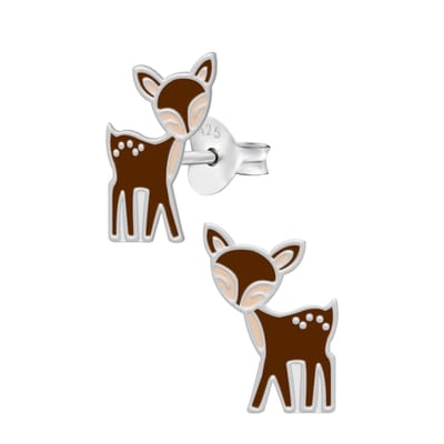 WeLoveSilver - zilveren kinderoorbellen - hertje - 925 zilver