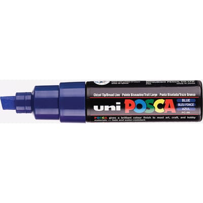Paintmarker Uni POSCA PC8K breed schuin donkerblauw