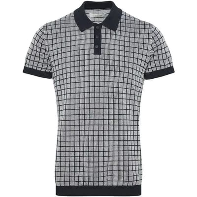 Geometrisch gebreid polo Casual Friday Walter