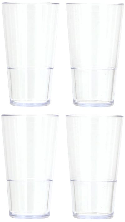 Travellife Lua Camping Bierglas / Softdrinkglas 4 stuks 330 ml - BPA- en ftalaatvrij - Licht in gewicht - Stoot- en krasbestendig