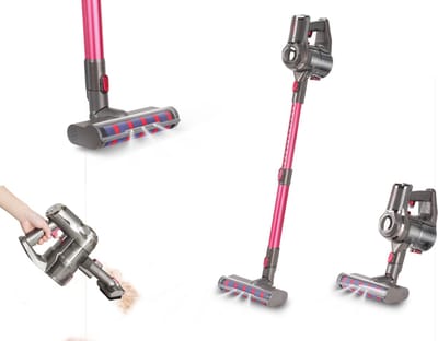 Swiss Pro+ SP-VC9500-KP | Draadloze Accu Steelstofzuiger | 130W - Roze