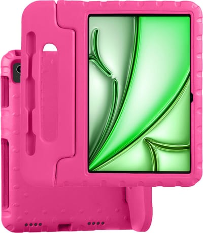 Hoesje Geschikt voor Apple iPad Air 6 (2024) - 11 inch - 6e Generatie - M2 - Kinderhoes Shockproof Bumper - Kidsproof Case - Tablet Hoes - Kinder Hoes Cover - Roze