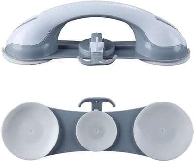 Veiligheidshandgrepen - Steunbeugels - Badkamer Veiligheid - Zonder Boren - 28 cm Lengte - Grijs