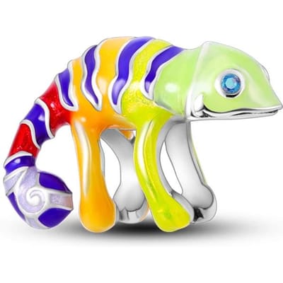 Bedel Koper Iridescent Kameleon Dierlijk Kralen Past op Charm Plata Echte Armbanden Kralen Vrouwen Sieraden Knutselen DoeHetZelf Cadeaus yellow