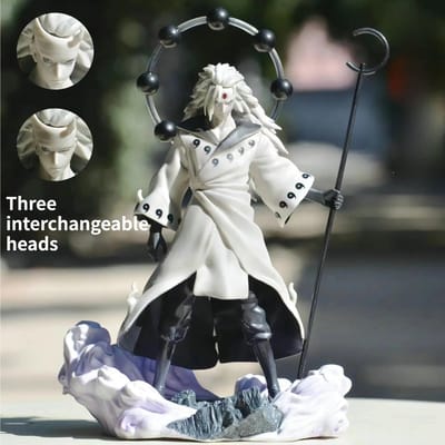 Cartoon Anime Naruto Uchiha Madara Jinchuriki Vorm Ver. PVC Actiefiguur Collectie Dol Desktop Model Standbeeld Kinder Speelgoed Cadeaus gray