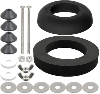 Toilet Tank Pakking Kit 100 mm M6 Doorgangsbout Rubber Koepel 3,8 cm Schuim Ring 5,1 cm