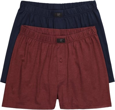 JP 1880 - Heren - Boxershorts OEKO-TEX set van 2 onderbroek - Kastanjebruin - Maat 4XL