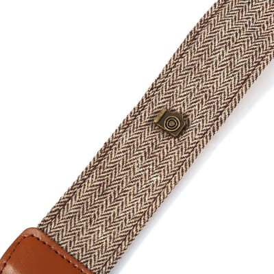 Klassieke Katoen & PU Leer Nek Schouderriem Voor SLR DSLR Camera's(Bruin) beige
