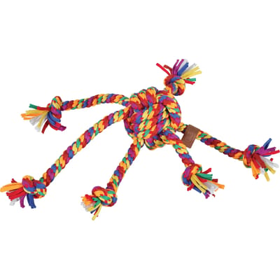 Hondenspeeltje van touw in de vorm van een octopus Zolux Rainbow