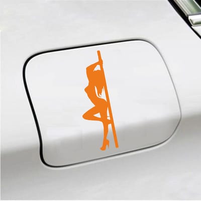 Bumpersticker - Paaldanseres - 16 X 5 - Oranje