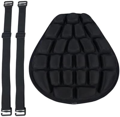 Motor Kussen - Lucht Zadelkussen - Comfortabel Rijden - Schokabsorberend Ademend - 39 cm x 36 cm - Zwart