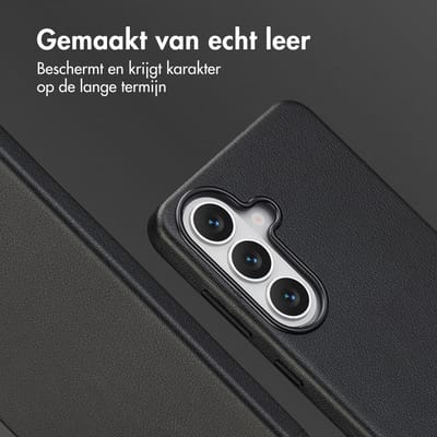 Accezz Hoesje - Geschikt voor Samsung Galaxy S26 - Magnetische Ring Leather Backcover - Black