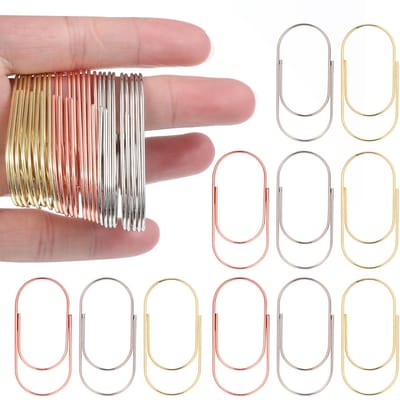 Dailygoods - Set van 30 Gouden Paperclips in Verschillende Kleuren