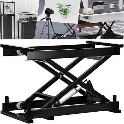 Elektrische Heftafel - Verstelbaar Platform - Dineren Werk Computer - Draadloze Afstandsbediening - 50 kg Capaciteit - Zwart