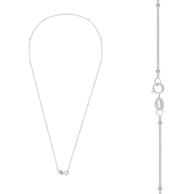 WeLoveSilver - zilveren ketting - 925 Sterling - bolletjes - 45 cm