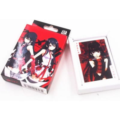 54 Stuks Kaarten Anime Akame Ga Kill Poker Speelgoed Cosplay Bordspel Kaarten Hardcover Verzameling Doos black