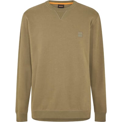 Boss Heren Westart Premium Katoenen Sweatshirt met Crew Hals (Groen)