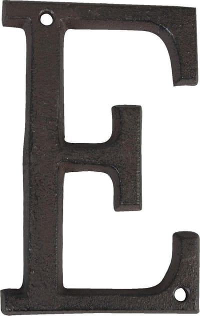 Clayre & Eef IJzeren Letter E 13 cm Bruin IJzer