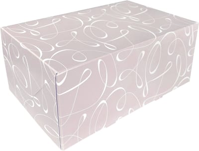 Gebaksdoos | Swirl | karton | 21x14x9cm | zonder venster | 100 stuks