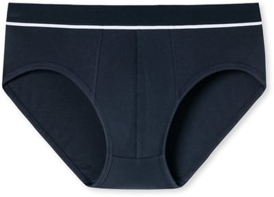 SCHIESSER Retro Rib slip (1-pack) - heren midi-slip dubbelrib biologisch katoen donkerblauw