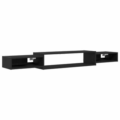 vidaXL - Wand - gemonteerd - TV - Kast - Muurmontage - Zwart - eiken