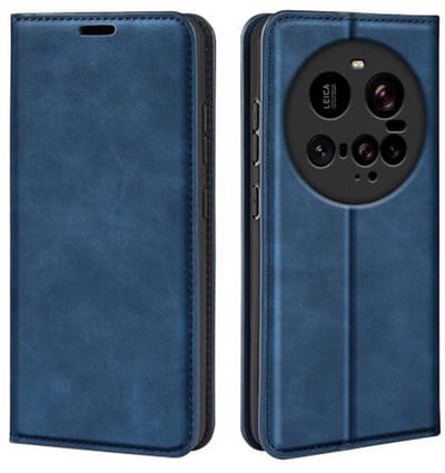 MobyDefend Hoesje - Geschikt voor Xiaomi 15 Ultra - Luxe Wallet Bookcase (Magnetische Sluiting) - Blauw