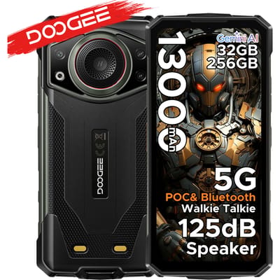 DOOGEE Fire 7 Ultra 5G Robuuste Telefoon POC Walkie-Talkie Mobiele Telefoon 13000mAh Batterij 32GB RAM (8+24) 256GB ROM Dimensity 6300 NFC