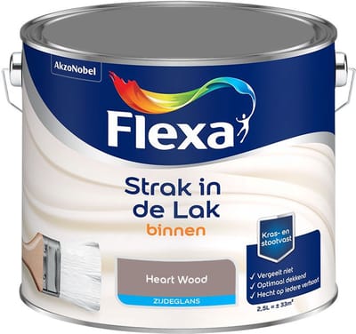 Flexa - Strak In De Lak Binnenlak Zijdeglans - Heart Wood - Mengverf - 2,5 L