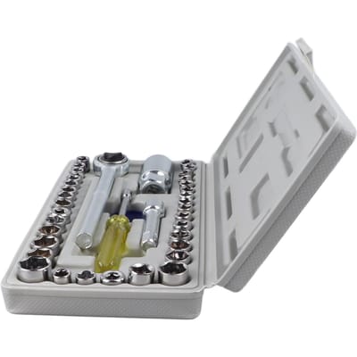 Dopsleutelset Micro Combinatie Koolstofstaal Huishoudelijk Auto Reparatiegereedschap gray