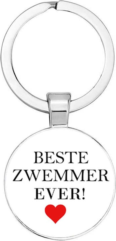 Akyol - De beste zwemmer Sleutelhanger - zwemmen - iemand die een zwemmer is - zwembad - sport - beste ooit - cadeau - verjaardag - kado - geschenk - gift - verrassing - welkomst cadeau - afscheidscadeau - 2,5 x 2,5 CM