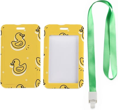 Kaarthouder met Lanyard - Badgehouder ID - Dagelijks Gebruik - Afneembare Riem - 6.8 x 11 cm - Groen