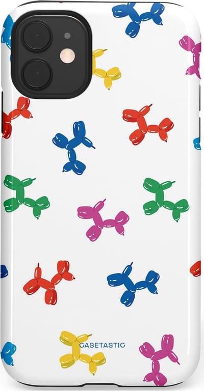 Casetastic Hoesje Geschikt voor Apple iPhone 11 - Stijlvolle Beschermende Duo-layer Case - Ballonnen hondje