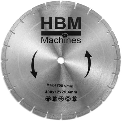 Zaagblad 400 mm voor HBM Professionele Betonzaag, Bandenzaag, Motorslijper