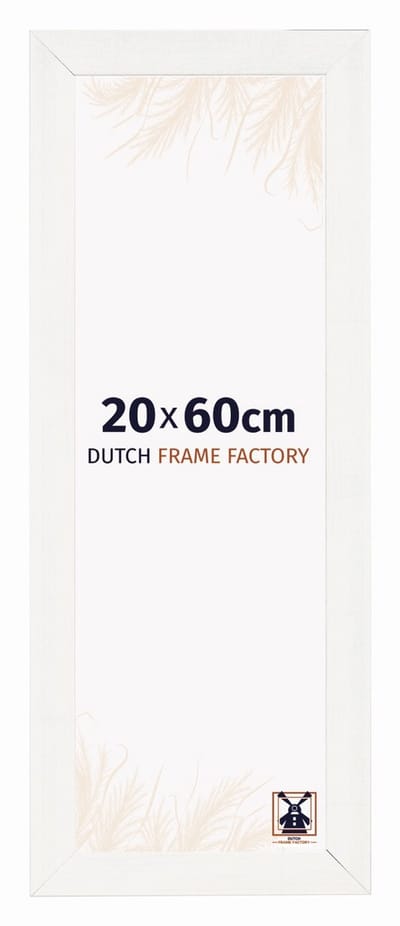 Fotolijst 20x60 cm - MDF - Wit Geveegd - Praag