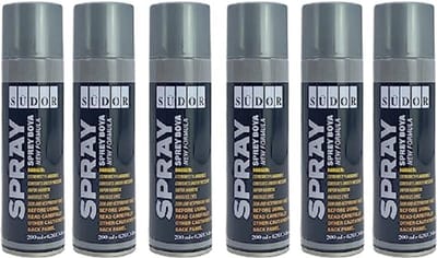 Südor Spray Paint Set 6x200 ml Sneldrogende graffiti verf , Spray paint , Spuitbus , Zilverkleurige spray paint voor hout, steen, muur, metaal, glas, gips, keramiek
