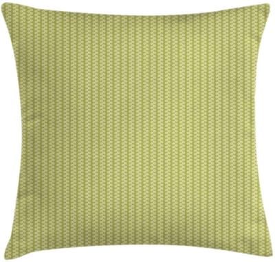 ABAKUHAUS Abstrakt Kussenhoes – Verticaal Strudel – 40x40 cm – Khaki & Crèmegeel