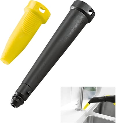 Stoomreiniger Accessoires - Sproeikoppen Set - Grondig Reinigen - Hittebestendig ABS Materiaal - 107 en 55cm - Zwart Geel