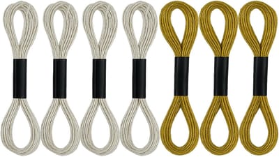 Dailygoods- Kruissteekdraden 7 Stuks - Borduurgaren Goud/Zilver - Polyester - 8 Meter - Knutselwerk - Hoogwaardig Materiaal