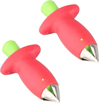 2 Stuks Aardbeienontpitter en Tomatenontpitter - Fruit Kernverwijderaar voor Keuken, Ideaal voor Aardbeien en Tomaten