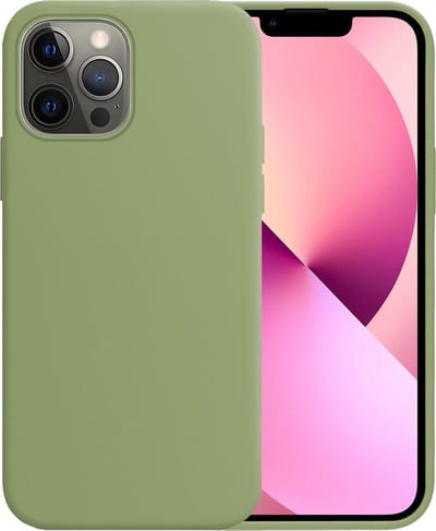 Hoesje - Geschikt voor Apple iPhone 13 Pro - Sterk & Shockproof - Hoes Cover - Siliconen Case - Telefoonhoesjes - Groen