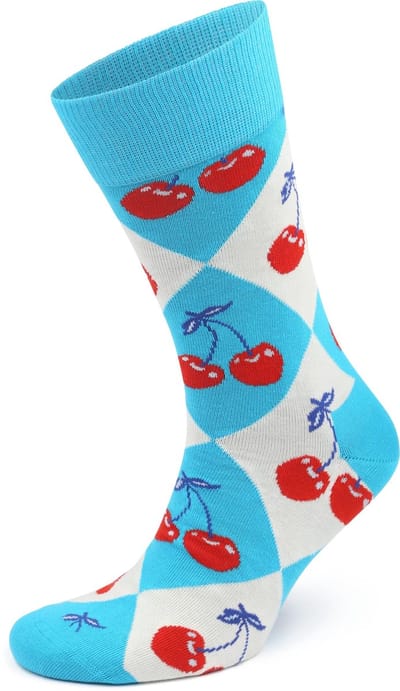 Happy Socks Sokken Argyle cherry - Maat 41-46 - Heren - Grappige sokken - Halfhoge sokken