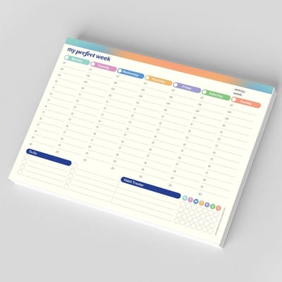 Dailygoody - Weekplanner - A4-formaat - Bureauonderlegger voor organisatie - Ongedateerd - Takenlijst en gewoonte-tracker - Geschikt voor school en ka